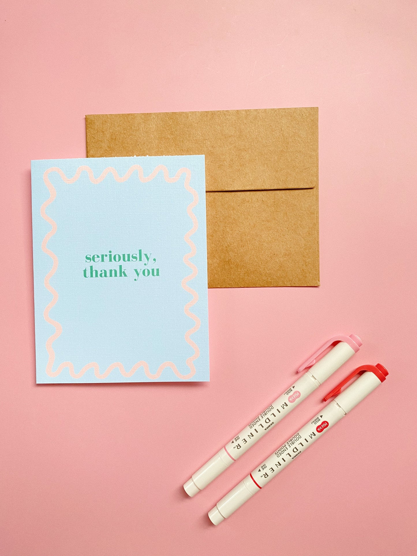Seriously Thank You Squiggle Card