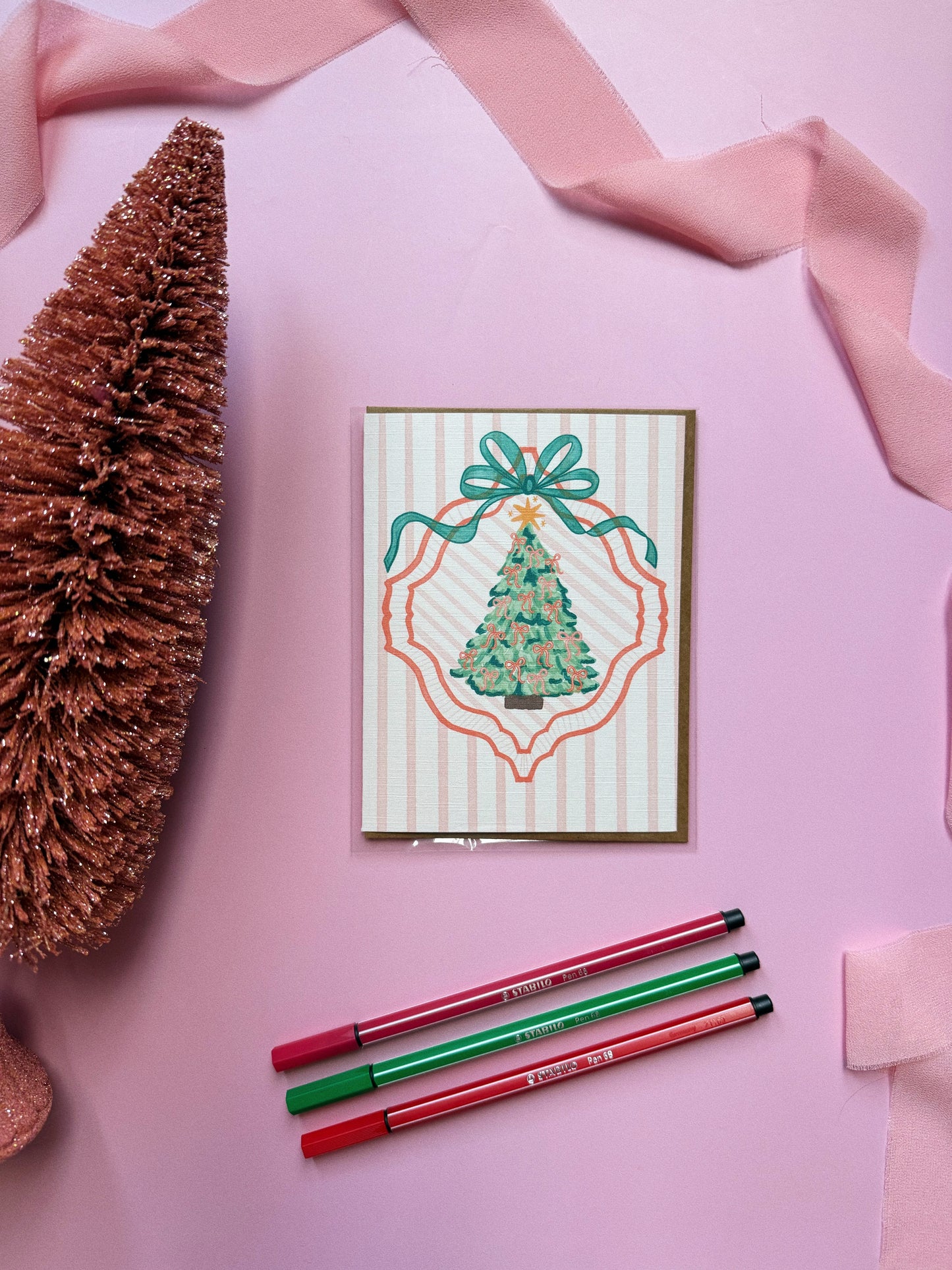 Christmas Tree Ornament Greeting Card