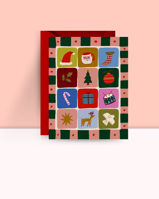 Christmas Icons Greeting Card