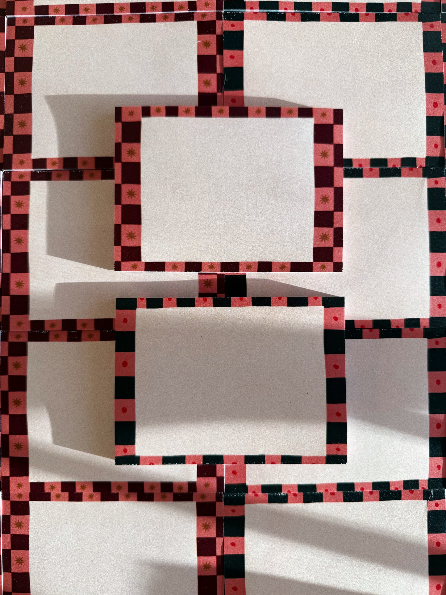 Checkered Sticky Note Set