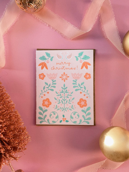 Botanical Christmas Tree, Christmas Card