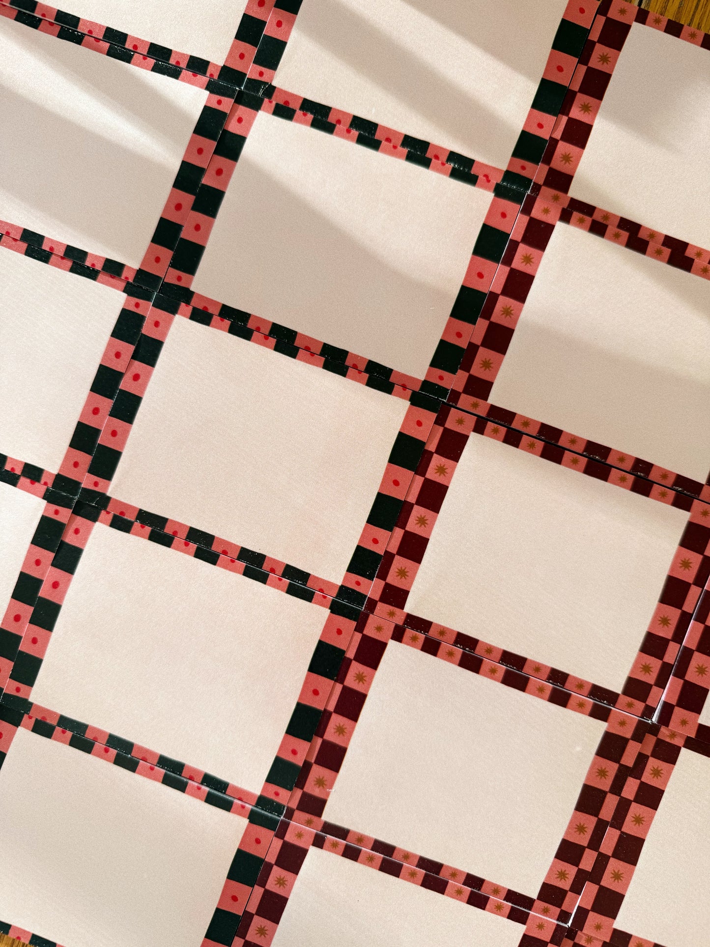 Checkered Sticky Note Set