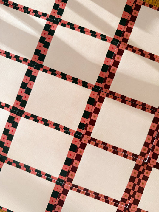 Checkered Sticky Note Set