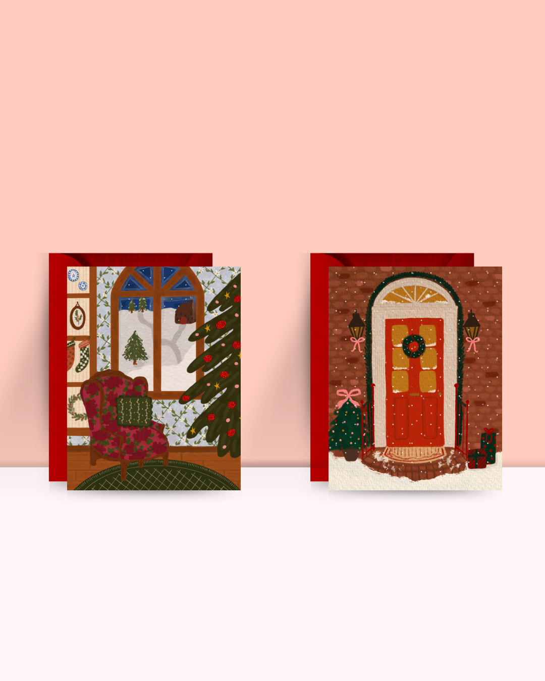 Cozy Christmas Homes Greeting Card Bundle