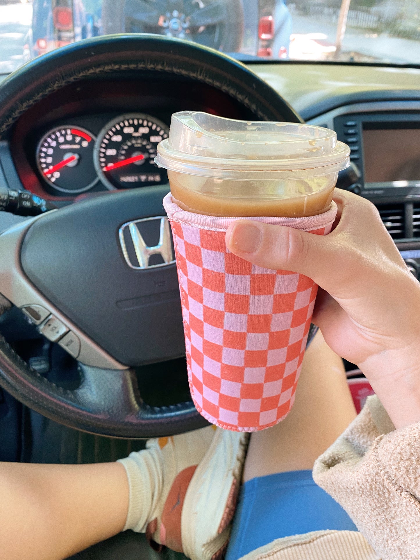 Gingham Gal Iced Coffee Coozie