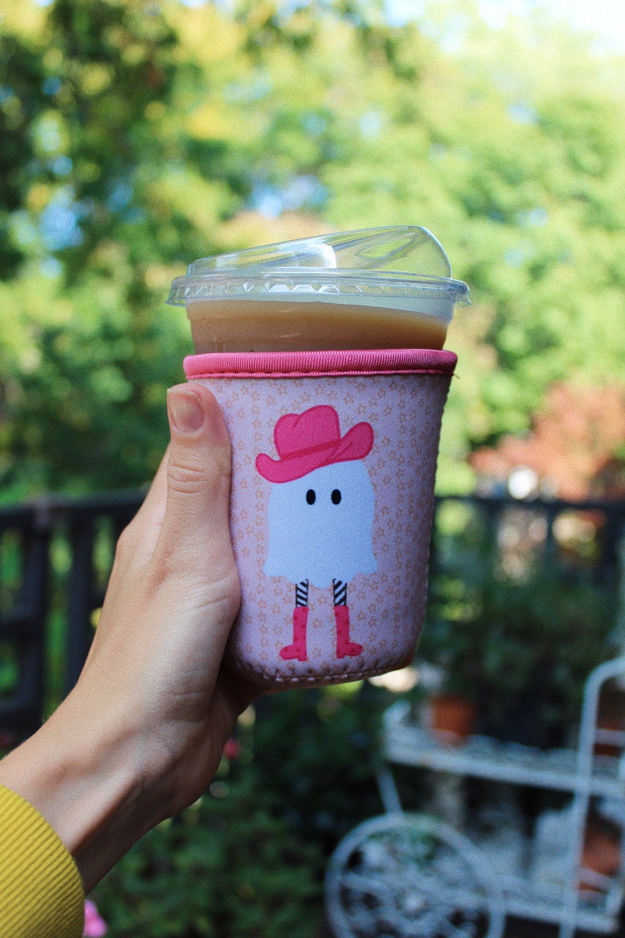 Ghostie Cowgal Iced Coffee Coozie